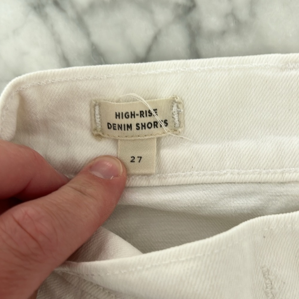 Madewell White High-Waisted Women Shorts - Picture 4 of 7